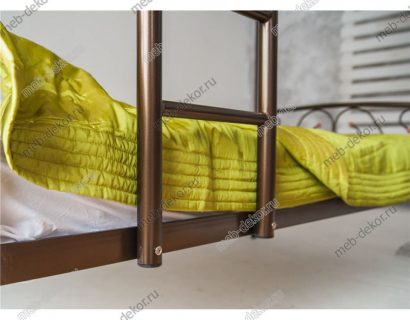 Двухъярусная кровать Валерия-DD (90х200) (КОРИЧНЕВЫЙ БАРХАТ) — фото 2