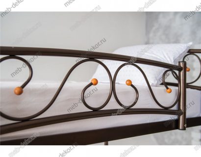 Двухъярусная кровать Валерия-DD (90х200) (КОРИЧНЕВЫЙ БАРХАТ) — фото 3
