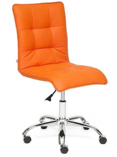 Кресло офисное TetChair «Зеро» (Zero orange) (Оранжевая искусственная кожа) — фото 1