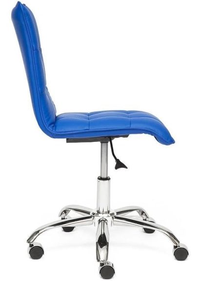 Кресло офисное TetChair «Зеро» (Zero blue) (Синяя искусственная кожа) — фото 4