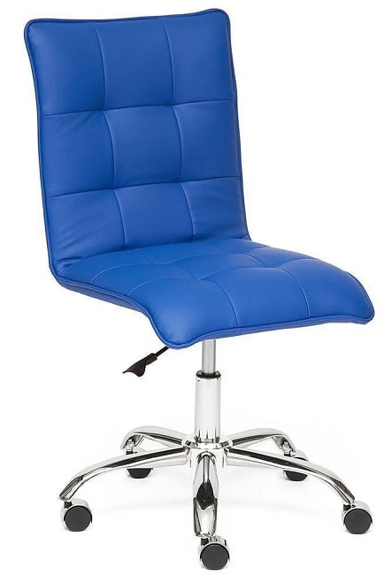 Кресло офисное TetChair «Зеро» (Zero blue) (Синяя искусственная кожа)