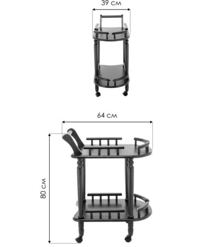 Cервировочный стол Trolly oak — фото 3