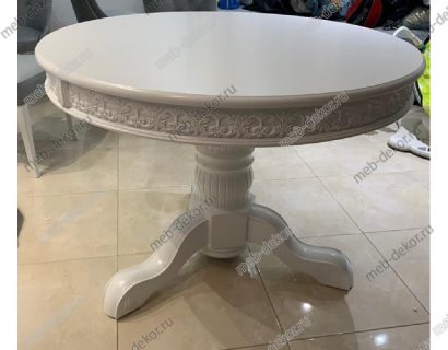 Стол круглый Милорд (110х160) Белый — фото 2