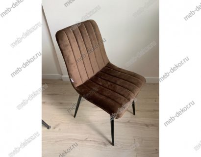 Обеденная группа RON 120 и 4 стула DUBLIN шоколадный, велюр G062 — фото 3