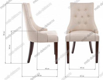 Стул Elegance dark walnut / fabric cream — фото 2