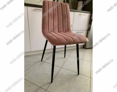 Обеденная группа RON 120 и 4 стула DUBLIN ПЕПЕЛ РОЗЫ, ВЕЛЮР G108-15 — фото 3