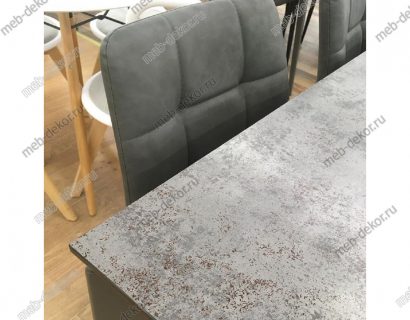 Обеденная группа CORNER 120 и 4 стула CHILLI SQUARE RU-08 АНТРАЦИТ — фото 3