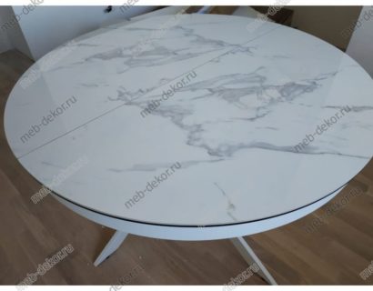 СТОЛ TRENTO 120 HIGH GLOSS STATUARIO КЕРАМИКА — фото 4