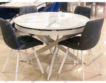 СТОЛ TRENTO 120 HIGH GLOSS STATUARIO КЕРАМИКА — фото 3