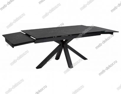 Стол ALTO 160 NERO KL-116 Черный мрамор матовый, итальянская керамика/ черный каркас — фото 2