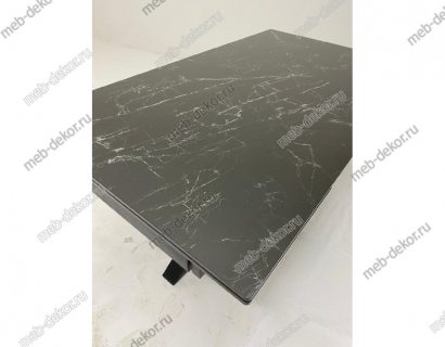 Стол ALTO 160 NERO KL-116 Черный мрамор матовый, итальянская керамика/ черный каркас — фото 5