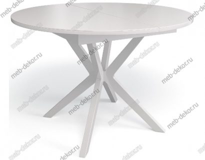Стол обеденный стеклянный B1100 белый/стекло белое глянец — фото 1