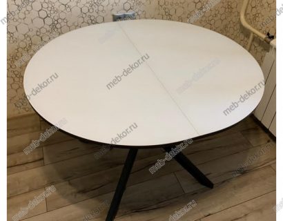 Стол обеденный стеклянный B1100 венге/стекло белое сатин — фото 4