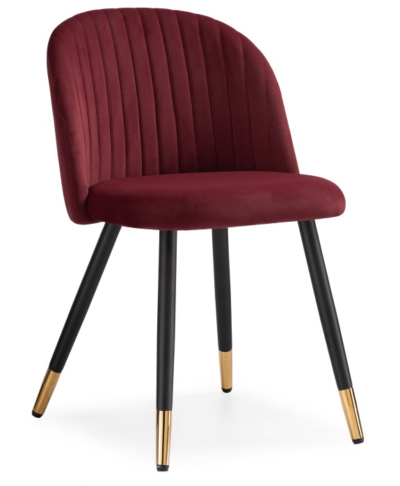 Стул на металлокаркасе Gabi wine red / black