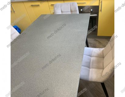 Обеденная группа DIRK BTC-F056 бежево-серый и 4 стула TERAMO UF910-02 LIGHT GREY, ВЕЛЮР — фото 2