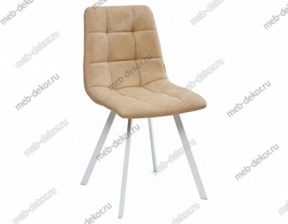 Обеденная группа SIRIUS ДУБ АРТИСАН/ БЕЛЫЙ 120 и 4 стула CHILLI SQUARE RU-16 БЕЖЕВЫЙ ВИНТАЖ, PU/ БЕЛЫЙ КАРКАС — фото 3