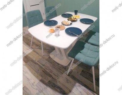 Стул Leset Скай Металл Белый/Велюр ULTRA MINT Ментол — фото 3