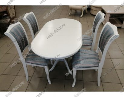 Стул с мягким сиденьем OPERA (ОПЕРА) ткань бирюзовая H180-19, ivory white — фото 2