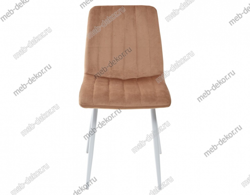 Стул DUBLIN G108-72 тоффи, велюр / белый каркас
