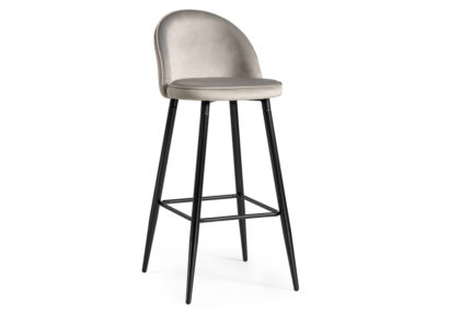 Барный стул Dodo 1 light grey with edging / black — фото 1