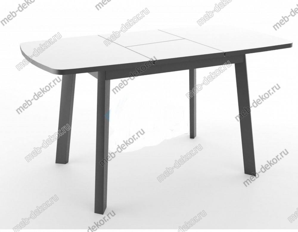 Стол Dikline UNIS 12 черный/белый