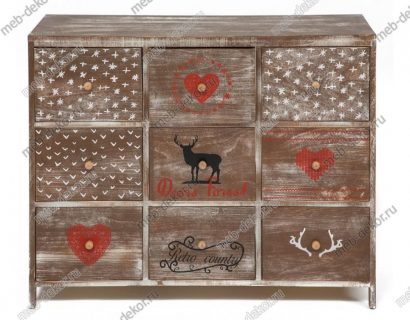 Комод с 9 ящиками Secret De Maison Maritime 9 (HX16-007NS) (Brown antique) — фото 2