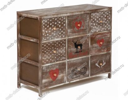 Комод с 9 ящиками Secret De Maison Maritime 9 (HX16-007NS) (Brown antique) — фото 1