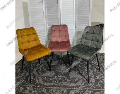 Обеденная группа Петир и 4 стула CHIC PK6015-21 (VBP221) античный болотный, велюр — фото 2