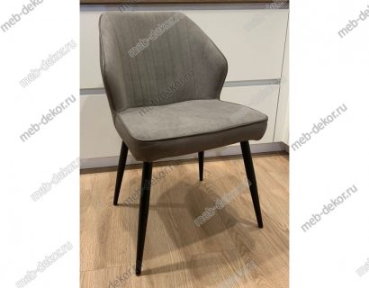 Стул DikLine 222 микровелюр V10/к/з STONE, ножки черные — фото 5