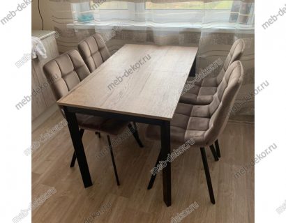 Стул CHILLI SQUARE BLUVEL-38 LATTE, велюр — фото 4