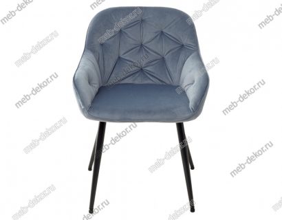 Стул BREEZE BLUVEL-06 BLUE, велюр/ черный каркас — фото 3