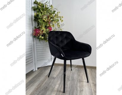 Стул BREEZE BLUVEL-19 BLACK, велюр/ черный каркас — фото 3