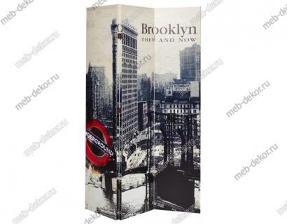 Ширма Brooklyn (3 створки) (Серый) — фото 1