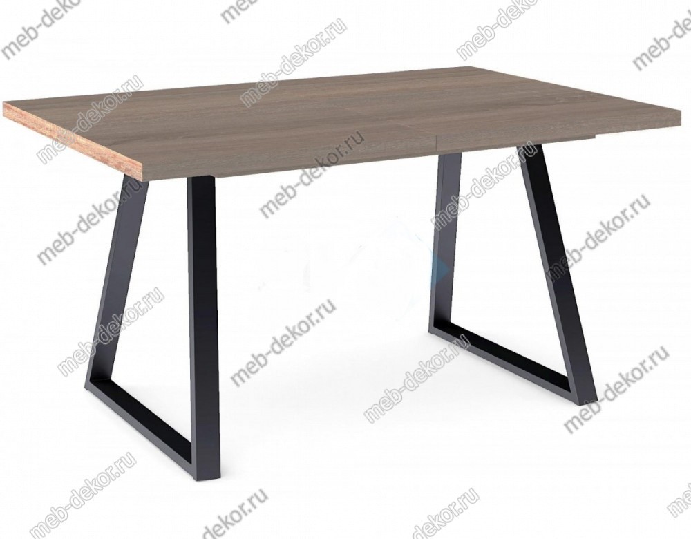Стол Dikline Z140 Дуб Бардолино (ЛДСП EGGER)/Опоры черные
