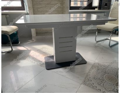 Стол Соната 120 Белый, стекло — фото 3