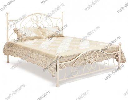 Кровать двуспальная белая Элизабет (Elizabeth) + основание (180см x 200см) — фото 1