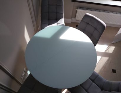 Обеденная группа Ривьера D90 и 4 стула Chilli Square 860-02B белый — фото 2