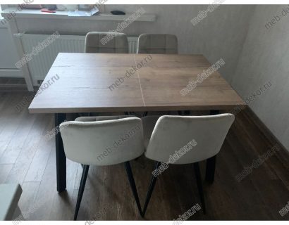 Стол Dikline HB120 Дуб Галифакс (ЛДСП EGGER)/опоры черные — фото 4