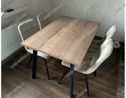 Стол Dikline HB120 Дуб Галифакс (ЛДСП EGGER)/опоры черные — фото 3