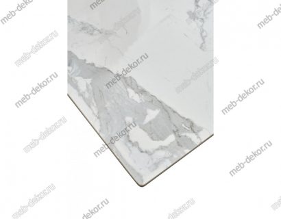 Стол CREMONA 160 HIGH GLOSS STATUARIO Белый мрамор глянцевый, керамика/ белый каркас — фото 4