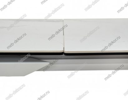 Стол CREMONA 160 HIGH GLOSS STATUARIO Белый мрамор глянцевый, керамика/ белый каркас — фото 3