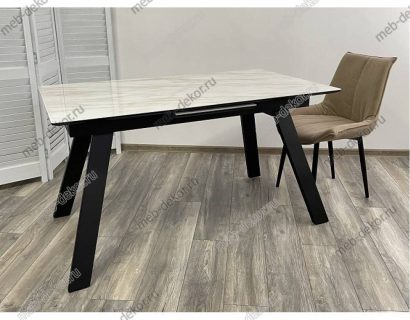 Обеденная группа Морис 140 Бежевый мрамор и 4 стула Осло — фото 1