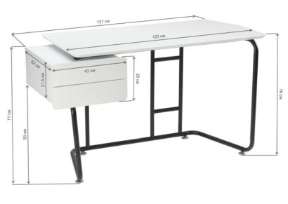 Компьютерный стол Desk white / black — фото 5