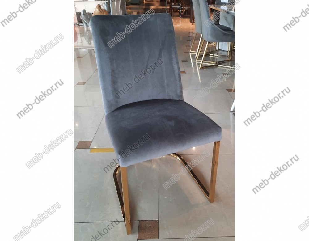 Стул DX-2055-1 MK-6958-GR золотые ножки 64х60х84 см Серый