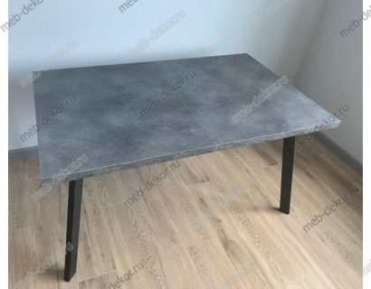 Обеденная группа BRICK M бетон и 4 стула CHIC G062-36 бургунди, велюр — фото 4