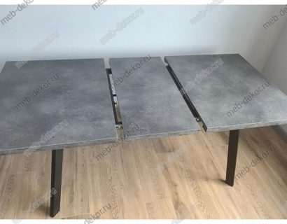 Обеденная группа BRICK M бетон и 4 стула CHIC G062-36 бургунди, велюр — фото 5