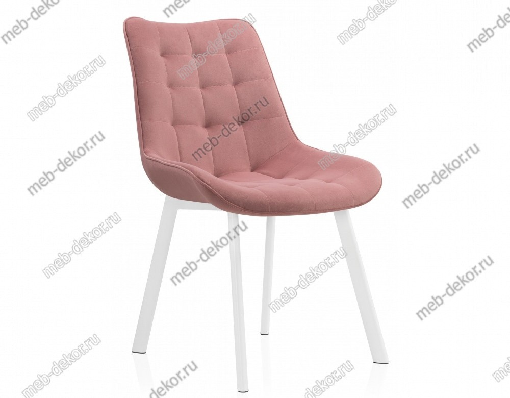 Стул на металлокаркасе Hagen pink / white