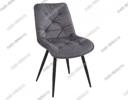 Стул MONACO UF910-05 DARK GREY, велюр/черный каркас — фото 1