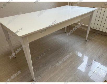 Стол Kenner TT1200. белый/стекло белое глянец — фото 7
