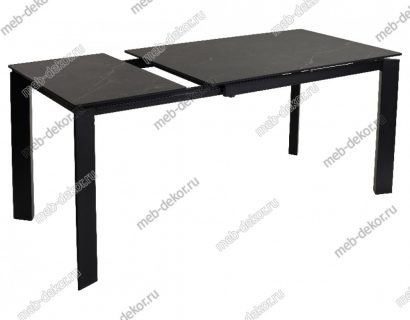 Стол CORNER 120 MATT BLACK MARBLE SOLID CERAMIC / BLACK — фото 6